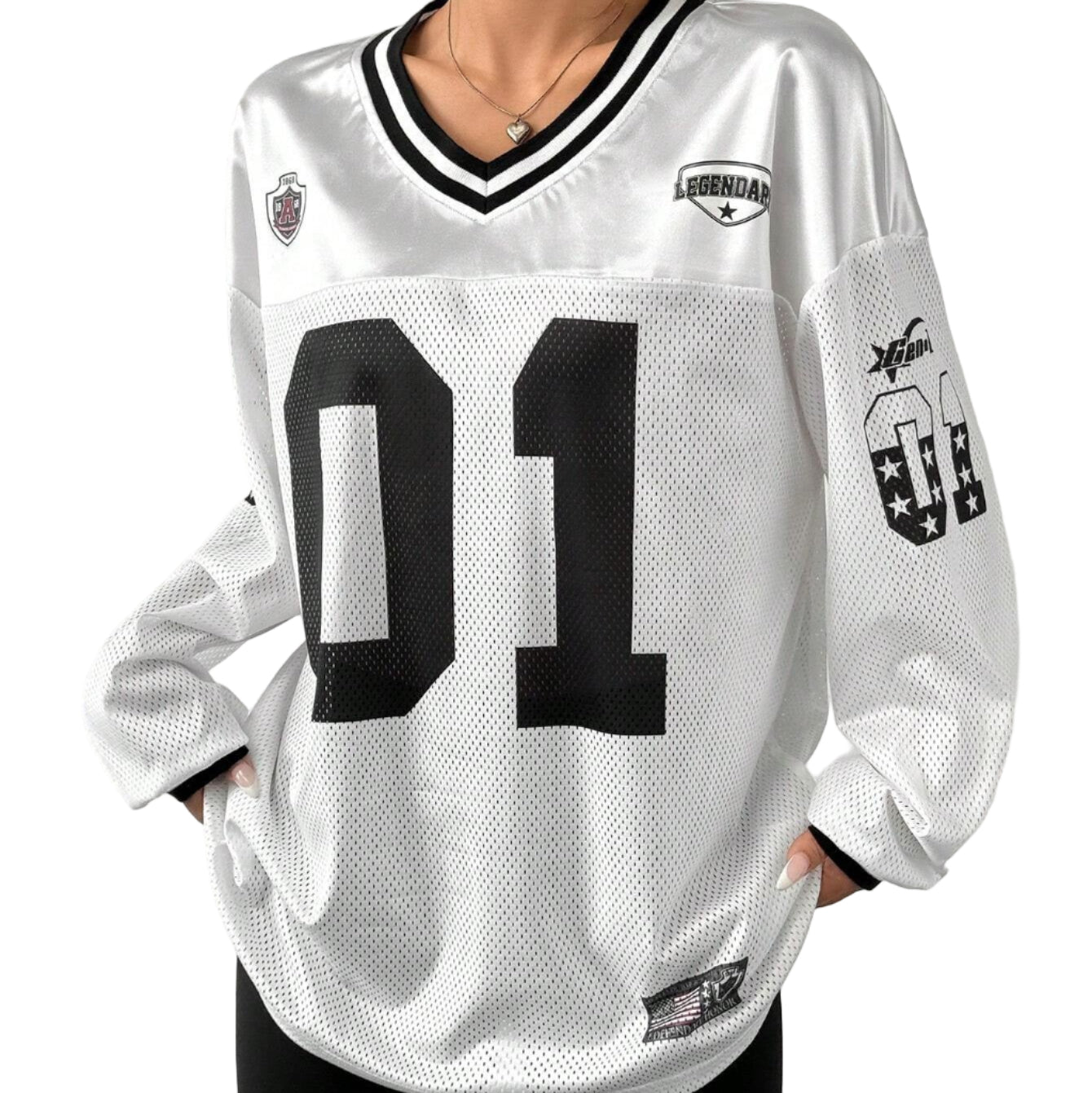 Dopamine Digital Printed Loose Long Sleeves Women's Top