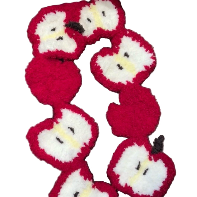New Christmas Apple Stitching Scarf Finished Product
