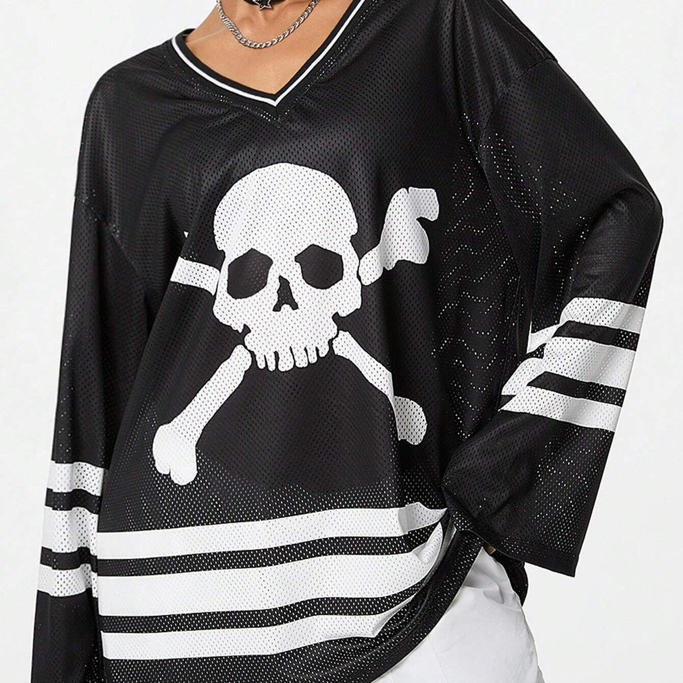 Dopamine Digital Printed Loose Long Sleeves Women's Top