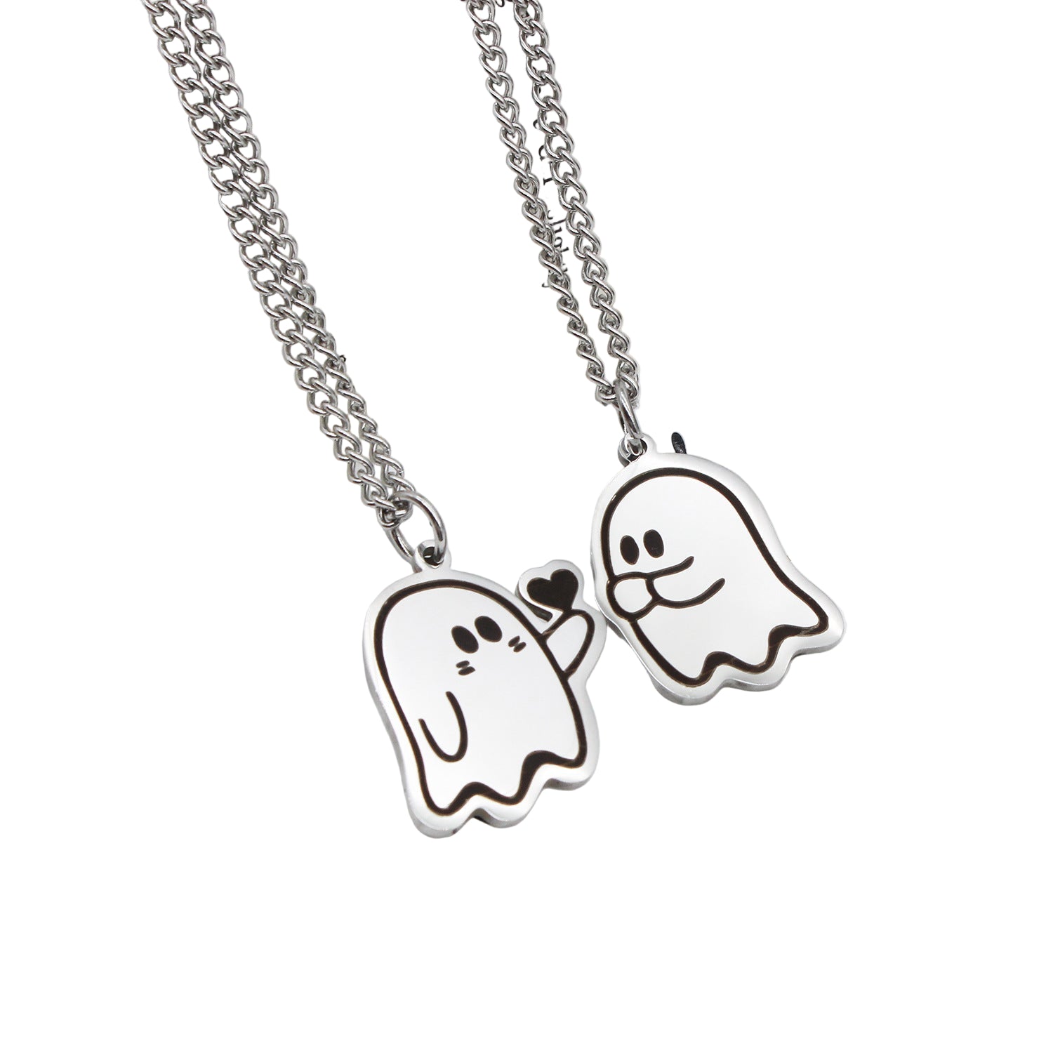 Halloween Cute Love Ghost Necklace Couple Pendant Necklace Men Women Accessories