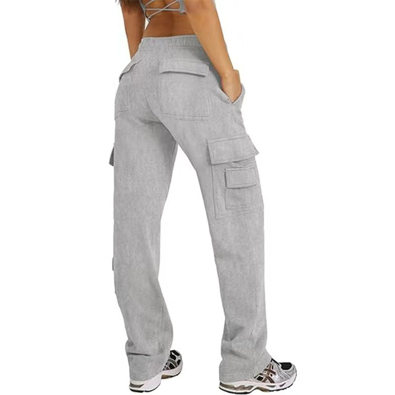 Women's Cargo Sweatpants Casual Loose Comfortable Wide-Leg Pants