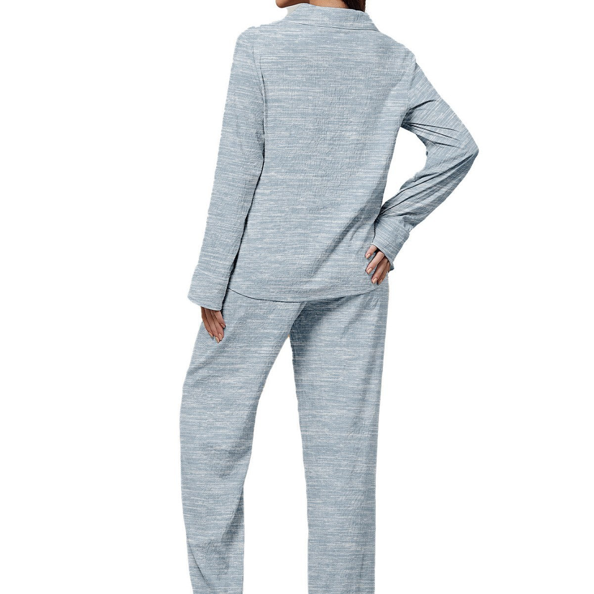 Comfortable Lapel Long Sleeve Women's Pajama Set