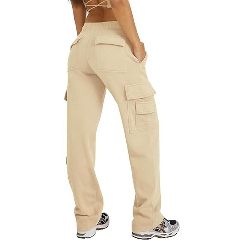 Women's Cargo Sweatpants Casual Loose Comfortable Wide-Leg Pants