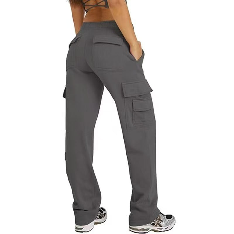 Women's Cargo Sweatpants Casual Loose Comfortable Wide-Leg Pants