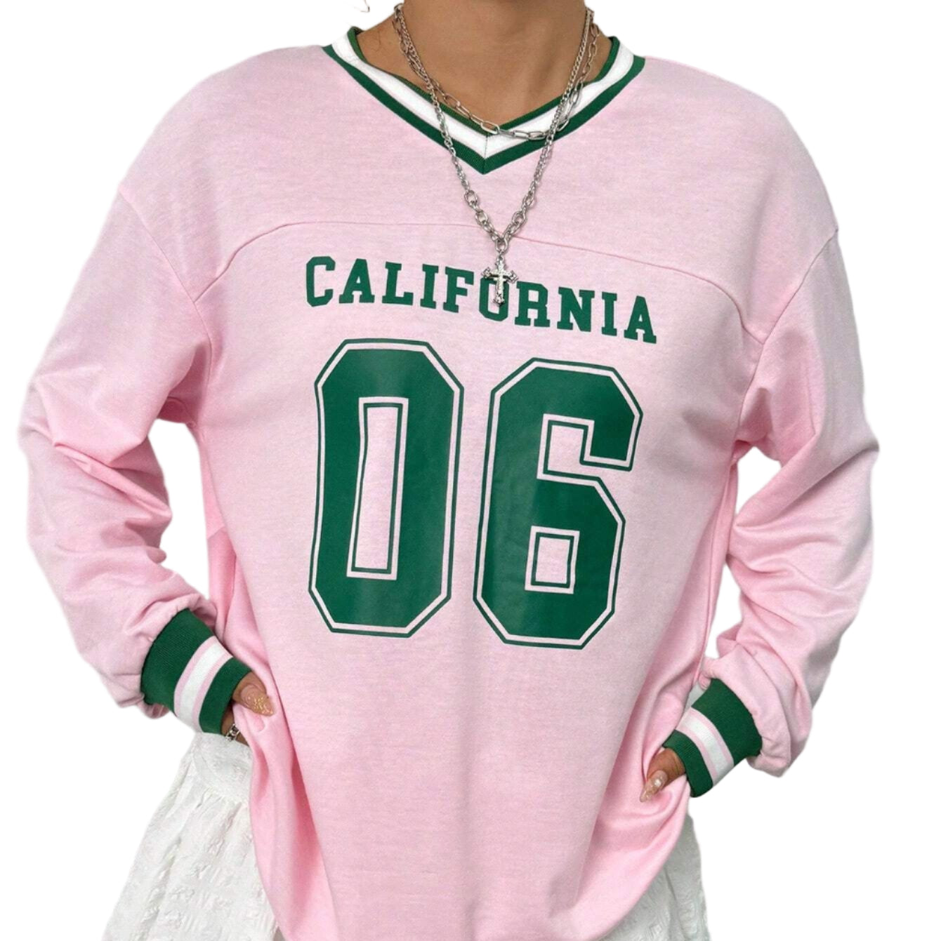 Dopamine Digital Printed Loose Long Sleeves Women's Top