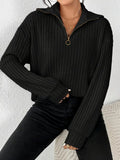 Knit Collared Women's Lightweight Sweater