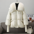 Women's Fur Oversized Puffer Jacker Loose Lapels Sense Coat